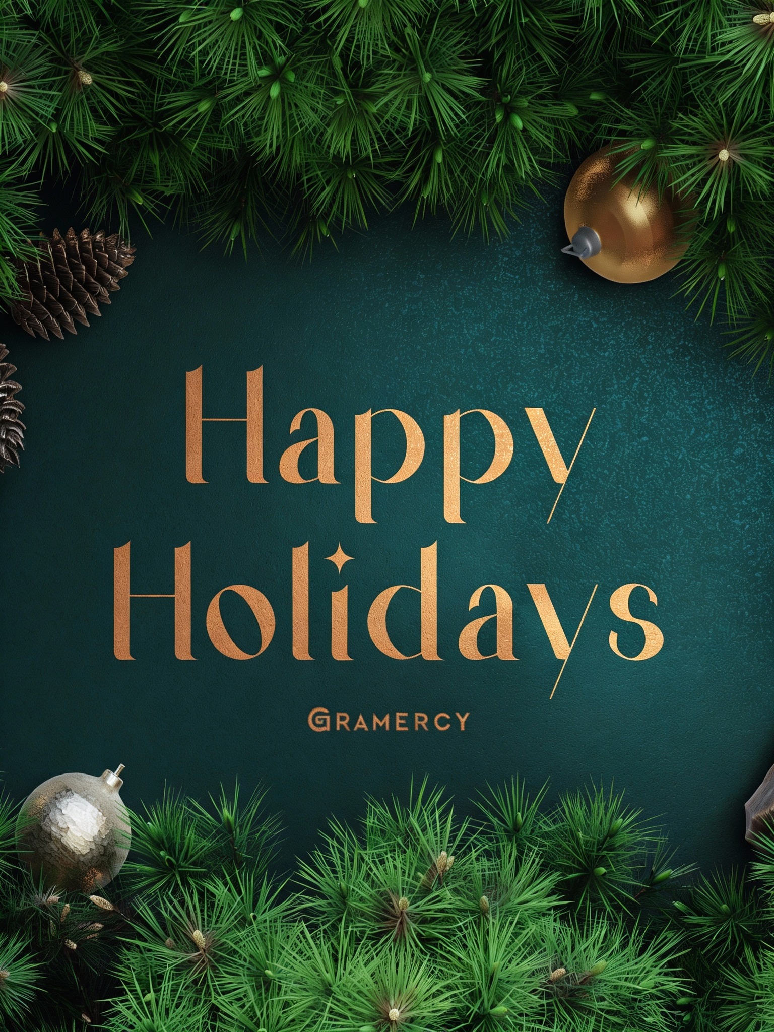 Happy Holidays from all of us at Gramercy! 🎉 Wishing our clients, partners, and team a joyful season filled with happiness and success. Thank you for an amazing year! 🎄🎁

#HappyHolidays #DigitalAgency