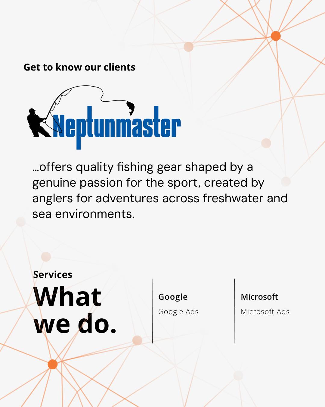 🎣 Say hello to Neptunmaster, one of the clients we’re happy to support here at Gramercy.

Built by anglers for anglers, the German online shop offers quality fishing gear for both freshwater and sea adventures.

At Gramercy, we’re happy to support Neptunmaster in growing their digital presence and connecting with the fishing community. We support their digital growth through:

📈 Google Ads
💻 Microsoft Ads

We’re excited to continue helping Neptunmaster connect with anglers and grow their presence within the fishing community! @neptunmaster_fishing 

#GramercyGlobal #FishingEquipment #Anglers