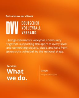 🏐 New partnership, same passion for sport.

For the past few months, we’ve been working closely with the German Volleyball Association to help them connect with more fans and strengthen their mission of growing volleyball in Germany… and beyond!

Our Gramercy team in Berlin is excited to manage the DVV Google Grant campaigns to help share the thrill of volleyball and boost awareness of big games and key events.

#GramercyGlobal #Volleyball #DigitalMarketing #DVV #TeamDeutschland
